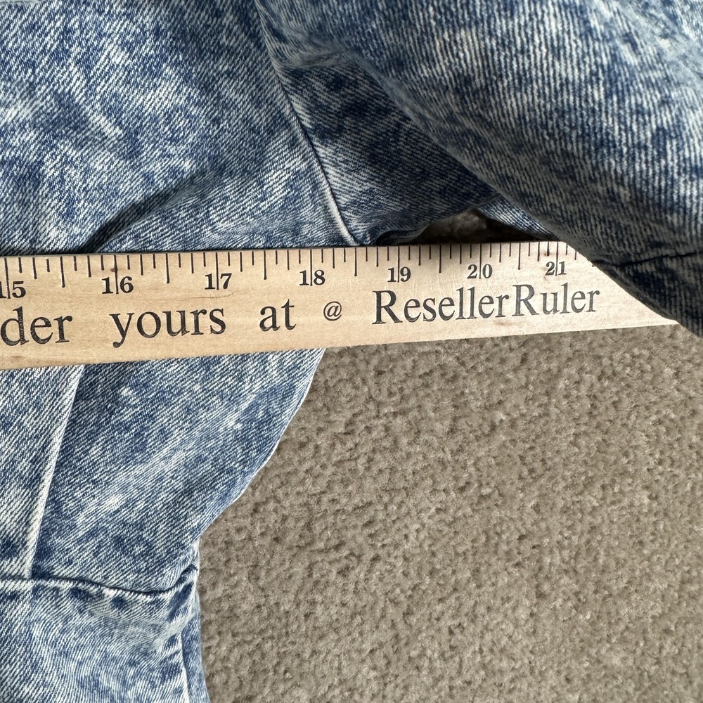Vtg Oops‎ California Denim Shirt Dress Womens 7/9 Acid Wash Tribal Trim Grunge - Picture 10 of 13